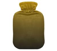 Black Yellow Gradient Hot Water Bottle with Cover for Pain Relief Hot Water Bag for Women, 1L