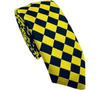 Black & Yellow Harlequin Check Skinny Width Neck Tie