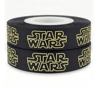 Black & Yellow Star Ribbon 22mm x 2m Gift Wrap & Birthday Cake Decoration