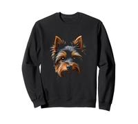 Black Yorkshire Terrier Dog Yorkie Face Sweatshirt