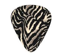 Black Zebra Skin Patterns,12 Pcs Guitar Pick,3 Different Thickness Plectrums for Acoustic Guitar Bass Ukulele (0.46mm 0.96mm 0.71mm)