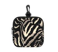 Black Zebra Skin Patterns, Square Zipper Storage Bag, Neoprene Coin Purse, Small Wallets, Change Pouch, Change Purse