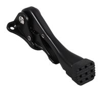 Black Zinc Alloy Kickdown Door Stopper with Adjustable Position | Automatic Foot Pedal, Invisible Anticollision Design, Stable Holding, for Doors, Wall Protection