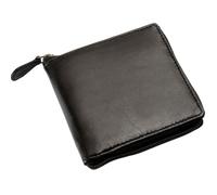 Black Zip Around Security Nappa Leather Wallet - Unisex Luxury Handcrafted Money & Credit Card Holder with RFID Protection to Prevent Data Theft & ID Fraud - Measures H12 x W11.5 x D2cm