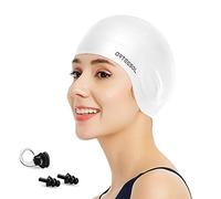 Blackace arteesol Swimming Cap Women Swimming Hat Silicone Swim Cap Swim Hat Waterproof Cap, 3D Ear Ergonomic Design, Anti-Slip Long Hair, Swimming Cap for Women