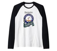 Blackadder Scottish Clan Badge & Tartan Raglan Baseball Tee