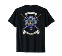 Blackadder Scottish Clan Badge Tartan & Swords (Back) T-Shirt