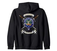 Blackadder Scottish Clan Badge Tartan & Swords (back) Zip Hoodie