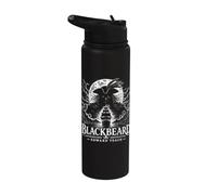 Blackbeard Edward Teach Moon Shadow Queen Anne's Revenge Stainless Steel Insulated Water Bottle
