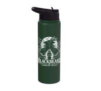 Blackbeard Edward Teach Moon Shadow Queen Anne's Revenge Stainless Steel Insulated Water Bottle