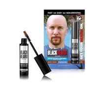 Blackbeard for Men Facial Hair Color Touch Up Brush - Temporary 1-Day Tint for Gray Coverage on Moustache, Sideburns and Brows, Waterproof Hypoallergenic Dye Alternative, Brown/Auburn, 45 Applications