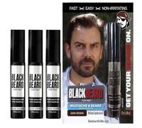 Blackbeard for Men - temporary brush on colour 12ml 0.40oz (Dark Brown, 0.4 Fl Oz (Pack of 3))