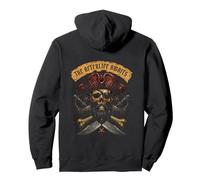 Blackbeard Pirate Captain Skull Caribbean Bones and Saber Pullover Hoodie