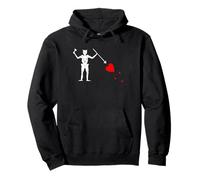 Blackbeard Pirate Flag Jolly Roger Skeleton Halloween Pullover Hoodie