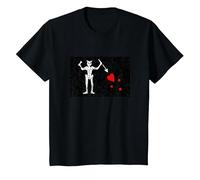 Blackbeard Pirate Flag T-Shirt T-Shirt, Youth, Black, 4T