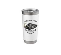 Blackbeard The Devil Incarnate Pirate Skull Crossbones Stainless Steel Insulated Tumbler