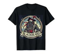 Blackbeard the Pirate St Augustine Value Graphic T-Shirt, Men, Black, S