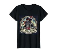 Blackbeard the Pirate St Augustine Value Graphic T-Shirt, Women, Black, M