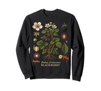 Blackberry Botanical Anatomy Vintage Nature Illustration Sweatshirt