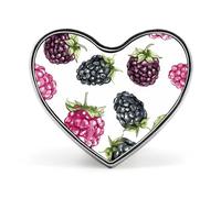 Blackberry Fruit Pattern Buttons Pin Memorial Boutonniere for Wedding Groom Bride, Customize Lapel Heart Pin for Christmas, Men Women Costume Decorative Fashionable Brooches