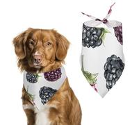 BlackBerry Fruit Pattern Dog Bandanas - Cute Pet Scarf for Dogs Cats Triangle Kerchief Bibs Soft Breathable Pet Bandanas Fashion Accessory for Puppy Small Medium Large Pets