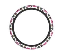 BlackBerry Fruit Pattern Printed Steering Wheel Cover Elastic Stretch Car Wheel Wrap Breathable Non-Slip Steering Wheel Protector for Car Truck SUV