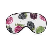 BlackBerry Fruit Pattern Sleep Mask with Adjustable Strap, Breathable Sleep Masks for Women Men, Soft Eye Mask for Side Sleepers, Travel, Office Nap, Airplane & Blocking Light