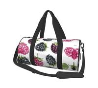 Blackberry Fruit Pattern Travel Duffel Bag Sports Gym Bag, Lightweight Overnight Weekender Bag With Shoes Compartment Yoga Gym Sports Bag For Men Women