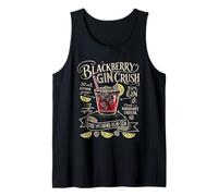 BlackBerry Gin Crush Cocktail Recipe Bartender Art Tank Top