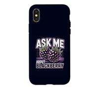Blackberry Lover Berry Picking Foraging Retro Humor Case for iPhone X/XS