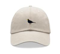 Blackbird Baseball Cap Vintage Washed Unisex Dad Hat Adjustable Stone