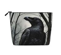 Blackbird Makeup Bag, Large Capacity Travel for Women, Waterproof Single-Ply Imitation Hemp Portable Zipper Cosmetic Bag, Travel Essentials Toiletry BagCosmetic Organizer Pouch