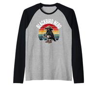 Blackbird Nerd Funny Bird Watcher Gift Nature Lover Raglan Baseball Tee