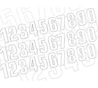 Blackbird Race Number 6 7x5,5cm White Set of 3, white