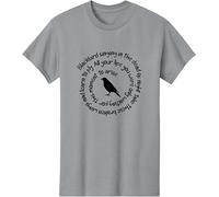 Blackbird T-Shirt - Beatles Inspired Lyrics Tee - Unisex Music Lover Shirt Heather Grey