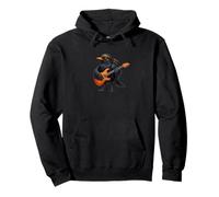 Blackbird with Guitar Birdlover Birdwatcher Biologist Bird Pullover Hoodie