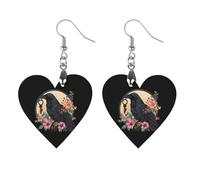 Blackbird With Key Crow Earrings Wooden Dangle Earring Drop Earrings Pendants Craft for Women