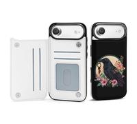 Blackbird With Key Crow Phone Case Compatible for iPhone 17 Air Wallet Cases Card Holder Cell Phone Cover Protection