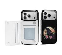Blackbird With Key Crow Phone Case Compatible for iPhone 17 Pro Wallet Cases Card Holder Cell Phone Cover Protection
