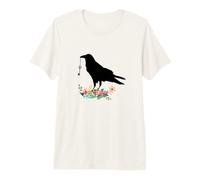 Blackbird with Key Crow Raven Premium T-Shirt