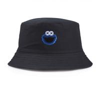 (BlackBlue) Sesame Street Cartoon Fisherman Hat Double Sided Basin Hat Beach Sun Hat Unisex