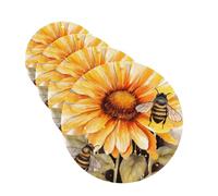Blackboard Bees Sunflowers Car Air Freshener Cards Set of 4 Pieces Long Lasting Hanging Scented Cards Auto Aromatherapy Tablets Personalized Car Fresheners Gifts for Men Women - Lavender Scent
