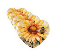 Blackboard Bees Sunflowers Car Air Freshener Cards Set of 4 Pieces Long Lasting Hanging Scented Cards Auto Aromatherapy Tablets Personalized Car Fresheners Gifts for Men Women - Lavender Scent