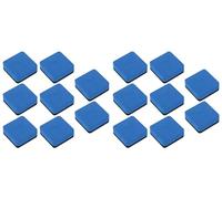 Blackboard Erasers -Foam, Magnets and Felt Cloth Whiteboard Cleaner - Easy to Grip Wave Design Dry Eraser-Perfect for Students, Office,Home Use (Dark Blue,16pcs)