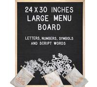 Blackboard Letter Board - 24x30 Inch Felt Message Board for Restaurant Menus