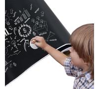 Blackboard Sticker: Self Adhesive Wallpaper 200x45cm | Removable Edge Blacck Border Sticker | Cutting Drawing & Message Board For Kids, Kindergarten, School, Office, Res