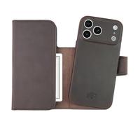 BLACKBROOK Tri-fold Wallet Case for iPhone 17 Pro Max - Tudor Wallet and Case Set, Designed for MagSafe and Wireless Charging, RFID Shield - Full Grain Leather, 8 Card Slots & 2 Cash Pockets