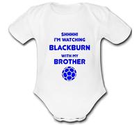BLACKBURN present from BROTHER for a gift Football Unique Baby Vest Grow Babygrow Cute PERSONALISED Custom Boys Girls Unisex ROVERS