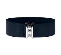 BlackButterfly 3 Inch Elastic Waist Clasp Belt (Midnight Blue, XL)