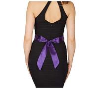 BlackButterfly Bridal Wedding Bridesmaid Satin Sash Belt (Indigo, 10 CM X 250 CM)